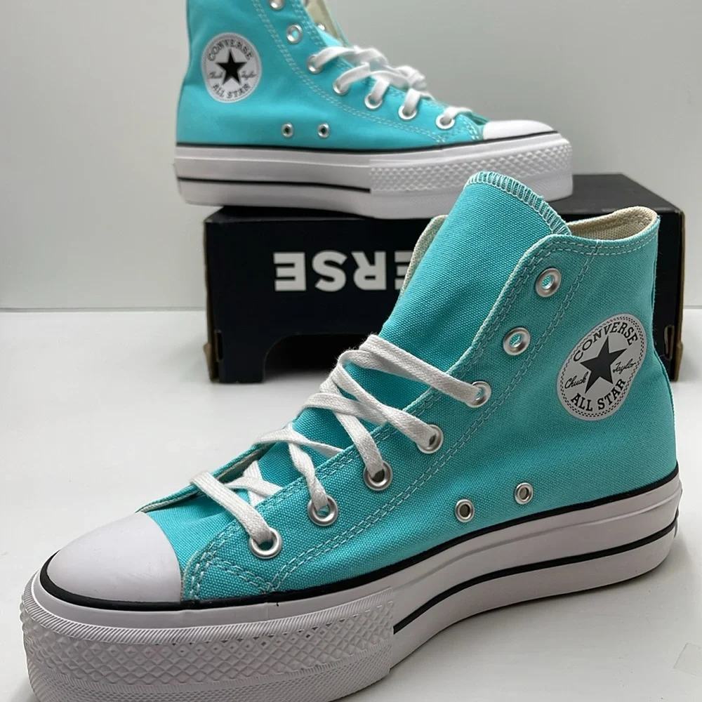 Converse WMNS A07570F CTAS LIFT HI TRIPLE CYAN/WHITE/BLACK A07570F Platforms